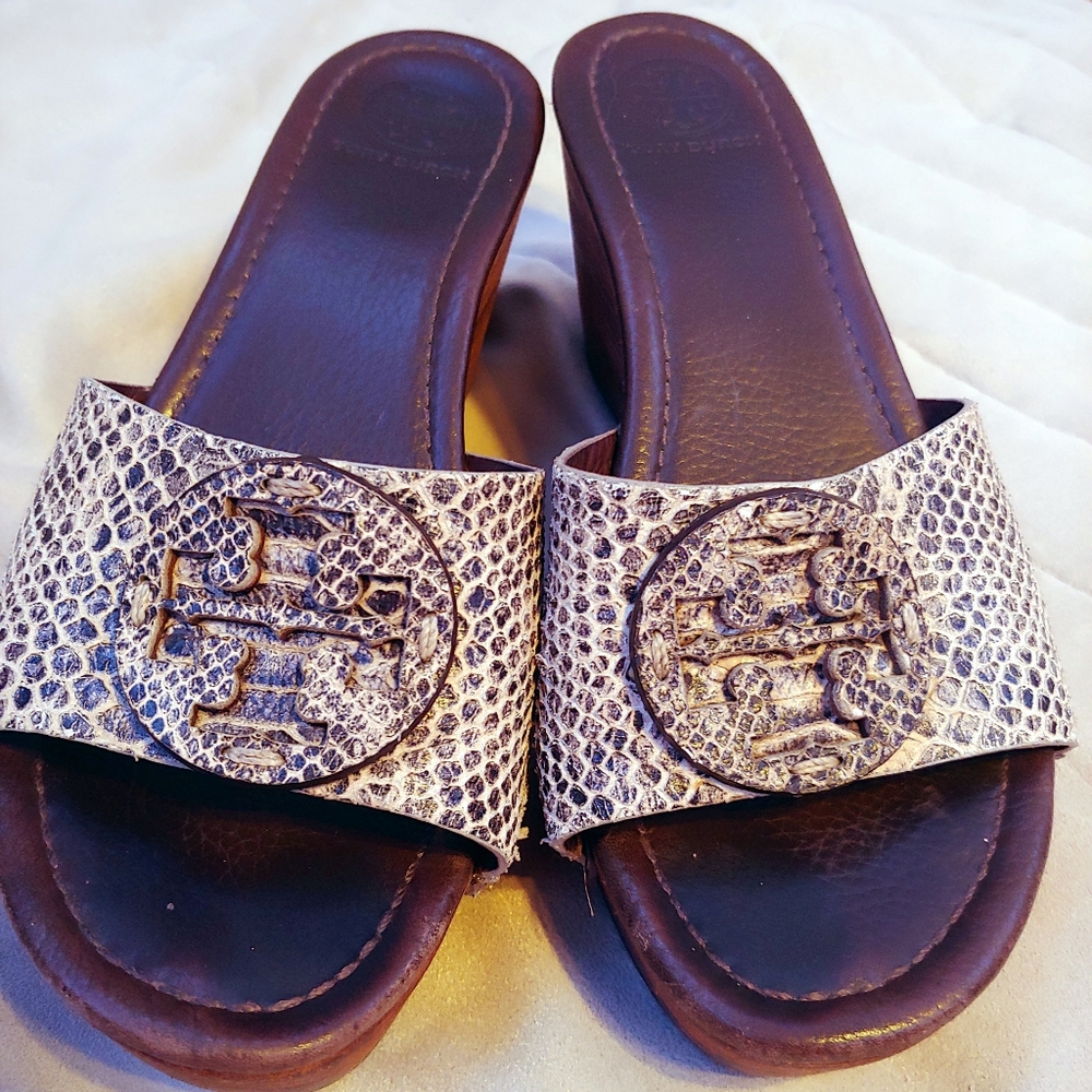 Tory Burch Python Patti Wedge